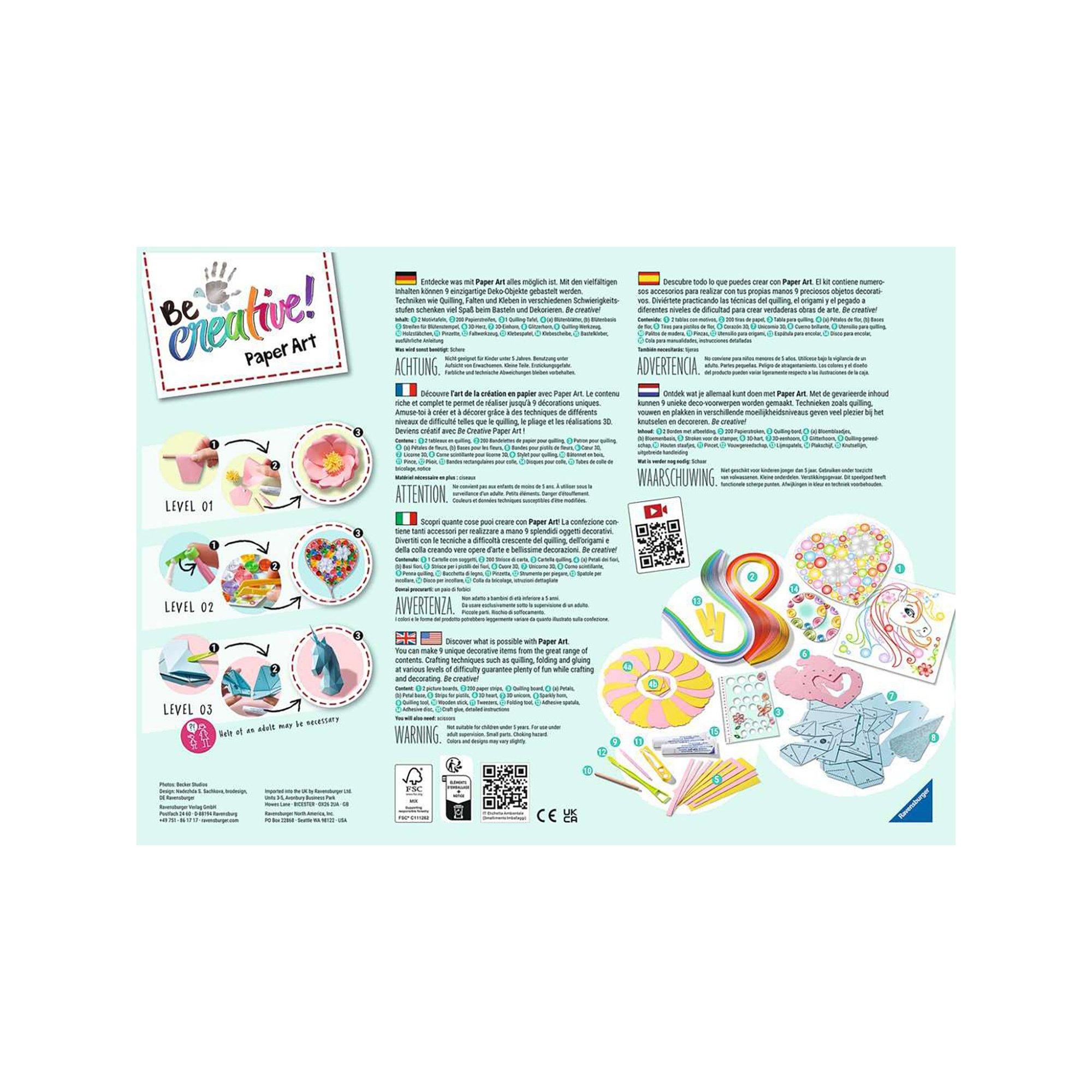 Ravensburger  Paper Art Flowers & Unicorn 