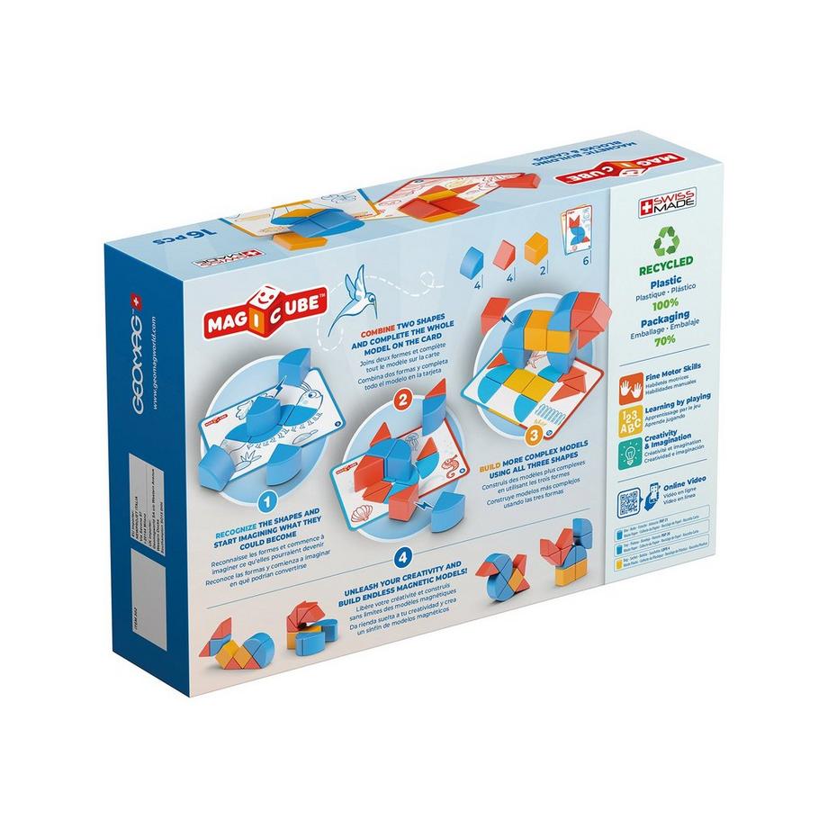 Geomag  Magicube Blocks & Cards, 16 Pièces 