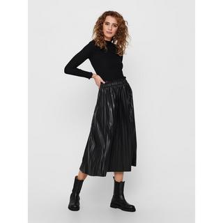 ONLY T-shirt Maniche Lunghe Collo Coreana a Costine  