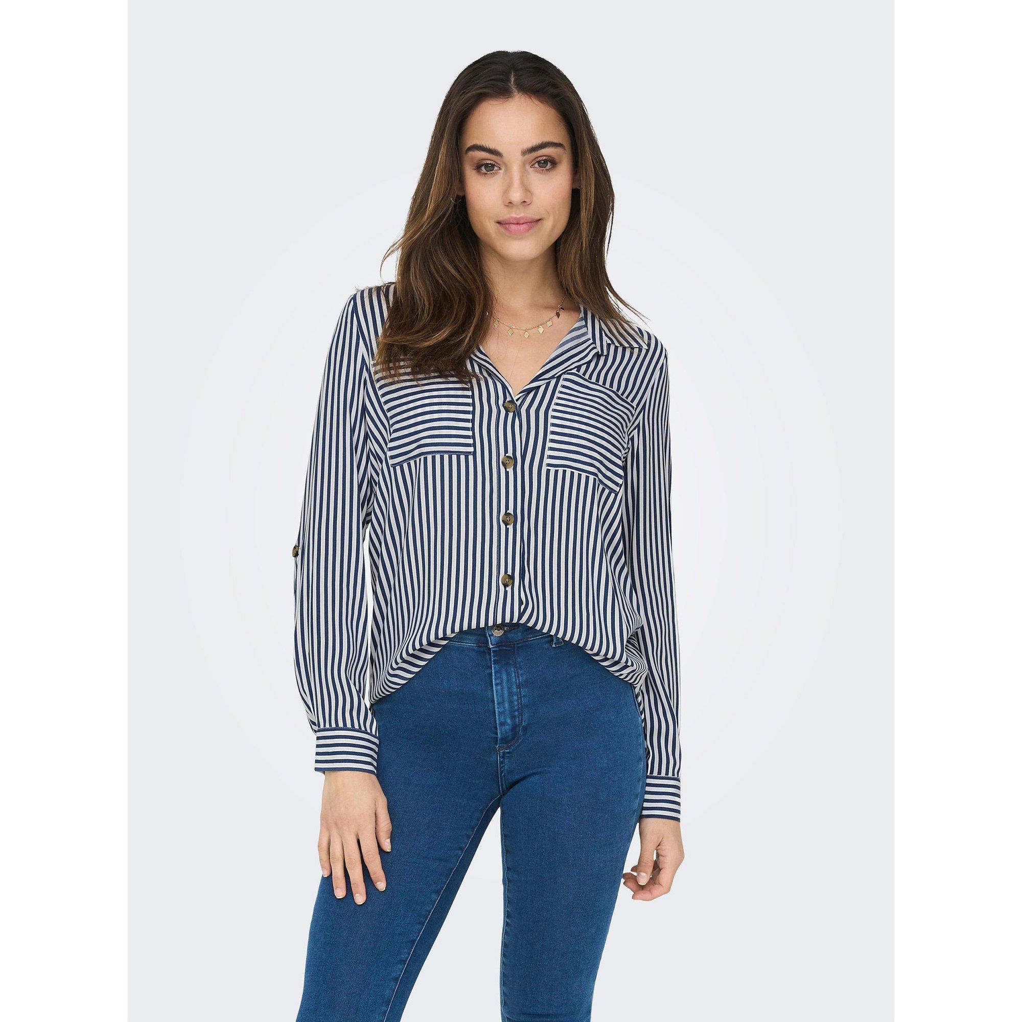 ONLY Bluse Kent Kragen Gestreift  