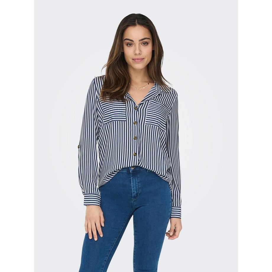 ONLY Bluse Kent Kragen Gestreift  