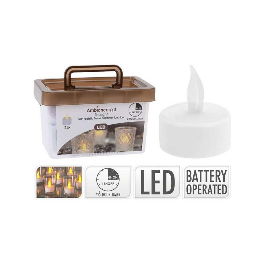 Manor Home Bougie à chauffe-plat LED  