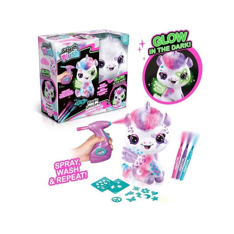 Canal Toys  Airbrush Plush Collector Glow in the dark Unicorn 
