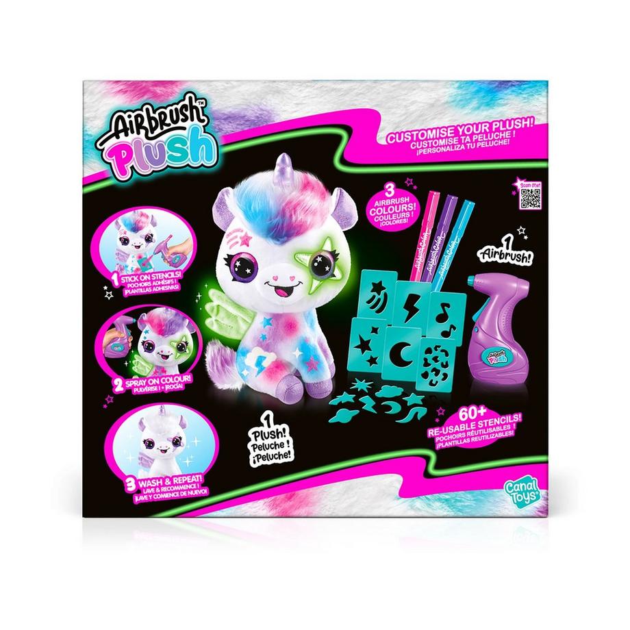 Canal Toys  Airbrush Plush Collector Glow in the dark Unicorn 