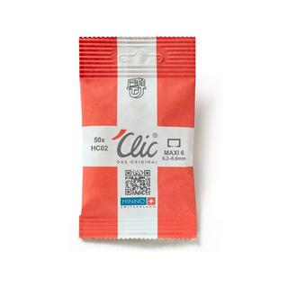 HINNO 'Clic Scorrevole occhiello longitudude, 50 pezzi HC02 