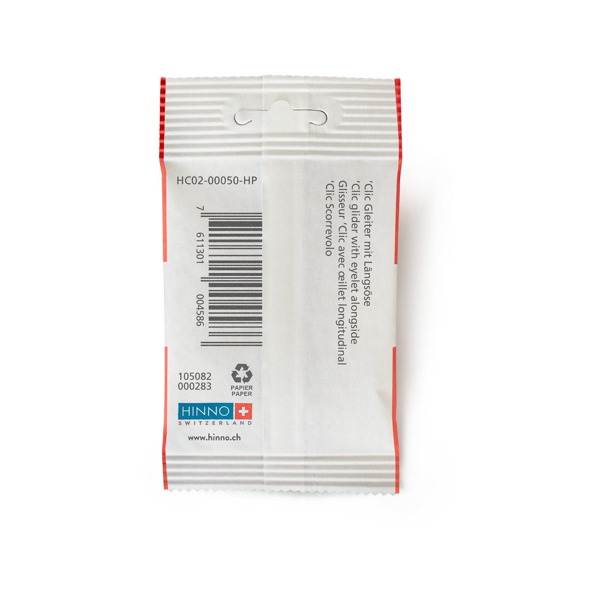 HINNO 'Clic Scorrevole occhiello longitudude, 50 pezzi HC02 