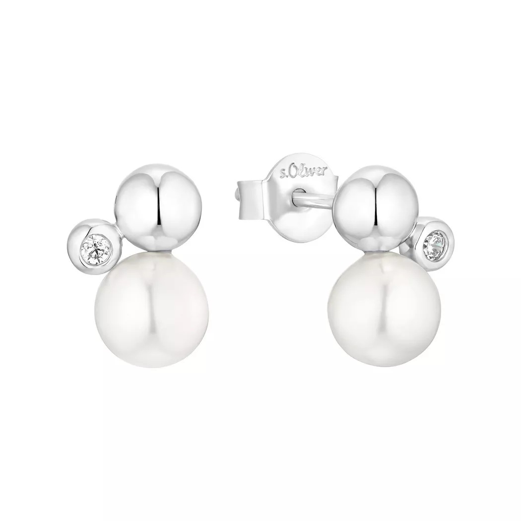 s. Oliver - Ohrstecker, One Size, Silber 10