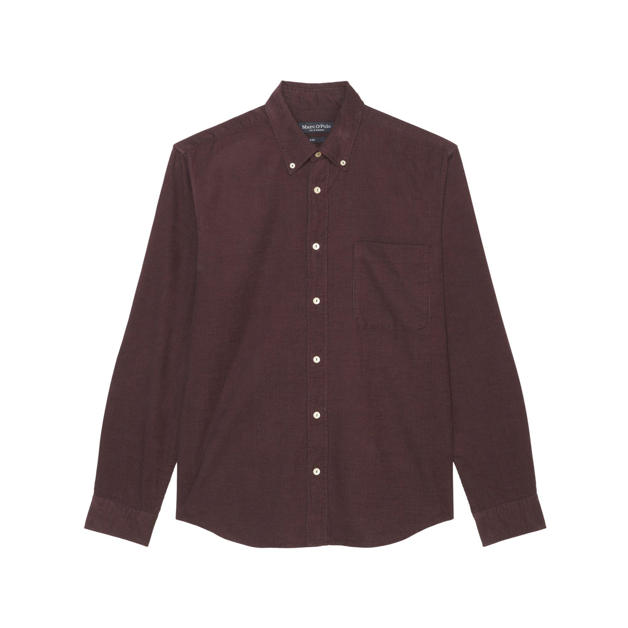 Image of Hemd, Langarm Herren Bordeaux XXL