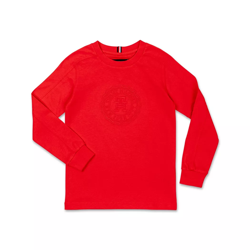 Tommy Hilfiger - T-Shirt, Rundhals, langarm, 4A, Orange