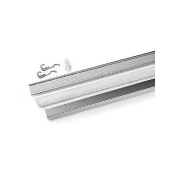 Sistema per tende a pannello con velcro e nastro di ratina