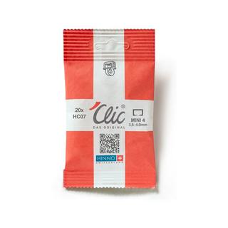 HINNO 'Clic Glisseur Clic ac oeillet transversal, 20 pièces HC7 