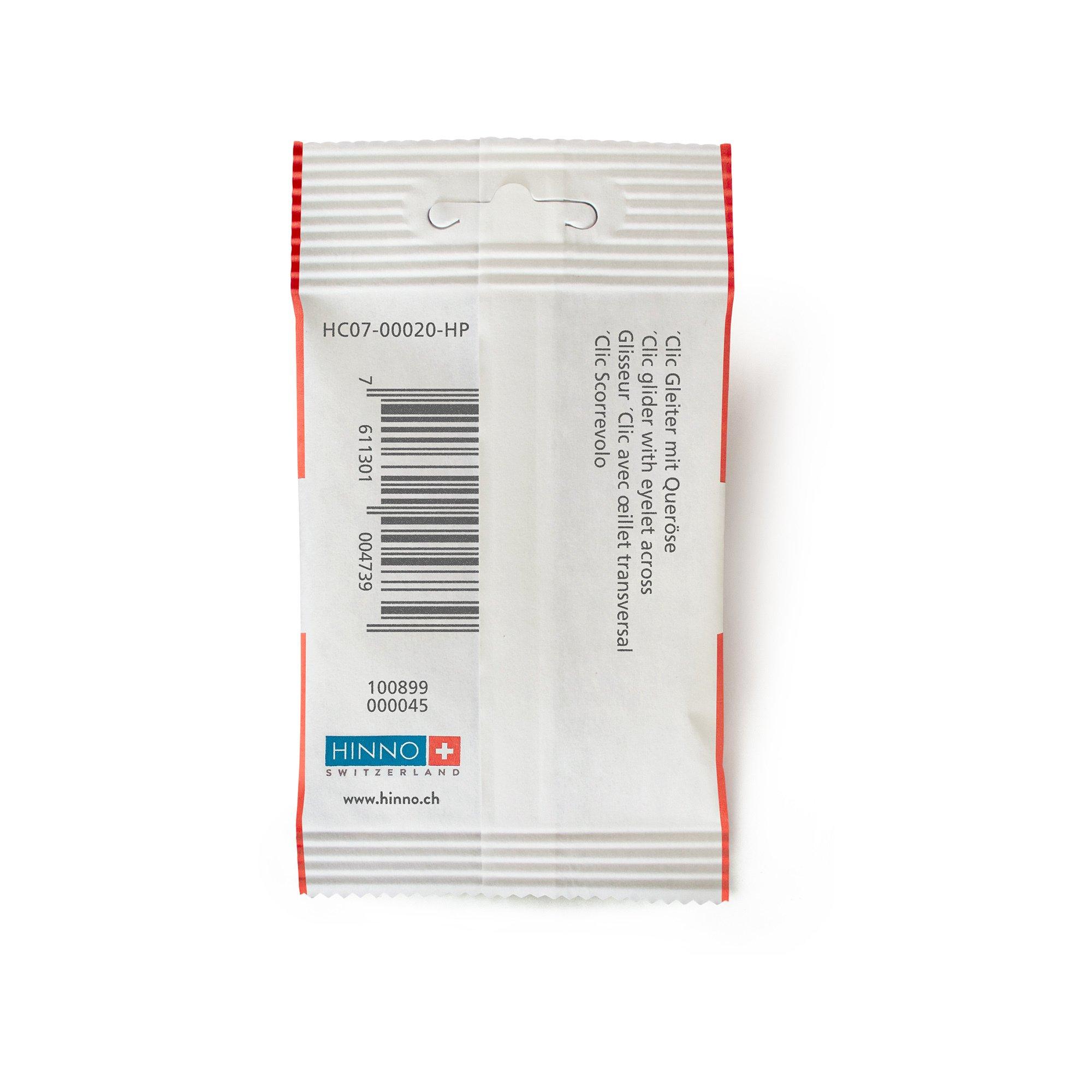 HINNO 'Clic Glisseur Clic ac oeillet transversal, 20 pièces HC7 