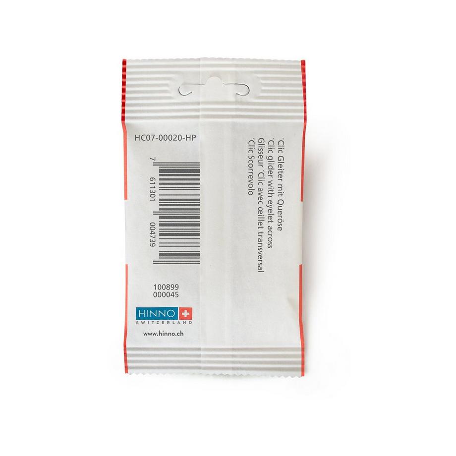 HINNO 'Clic Glisseur Clic ac oeillet transversal, 20 pièces HC7 