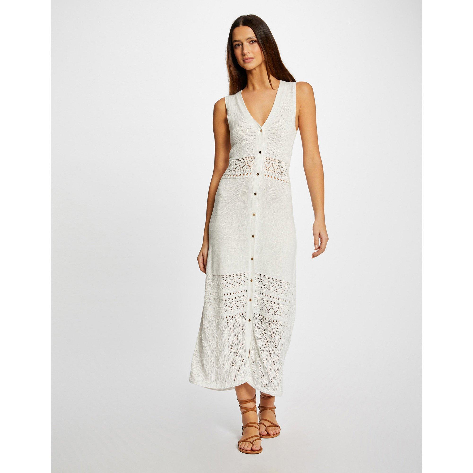 Morgan Damen Kleid Kurzärmlig – Mit Jeansgürtel, Polokragen, Knopfleiste & 2 Taschen