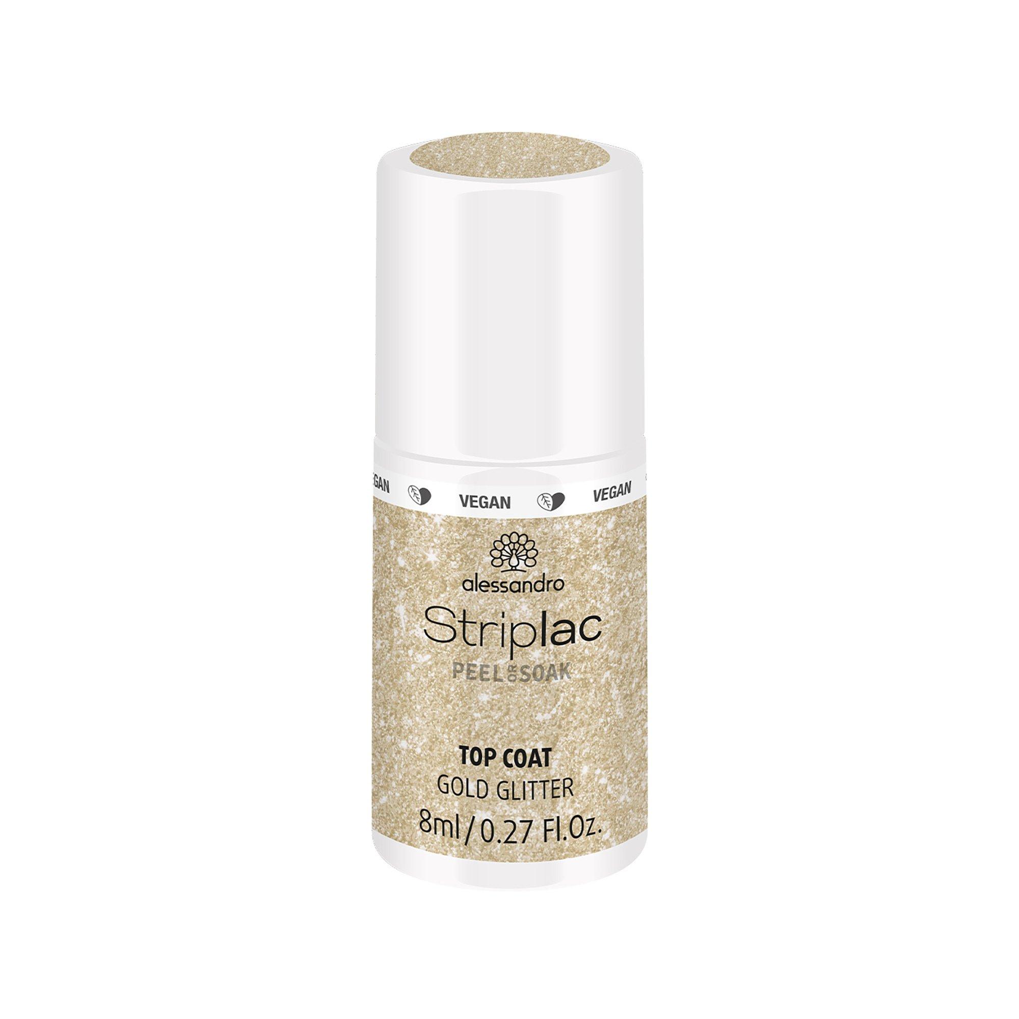 Image of Striplac Top Coat Gold Glitter Damen 8ml
