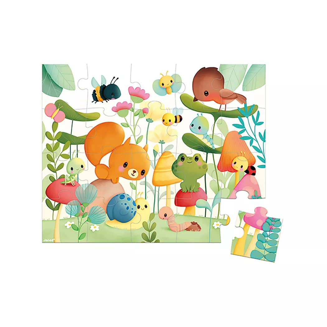 Janod - Puzzle Meine Freunde im Garten, Multicolor