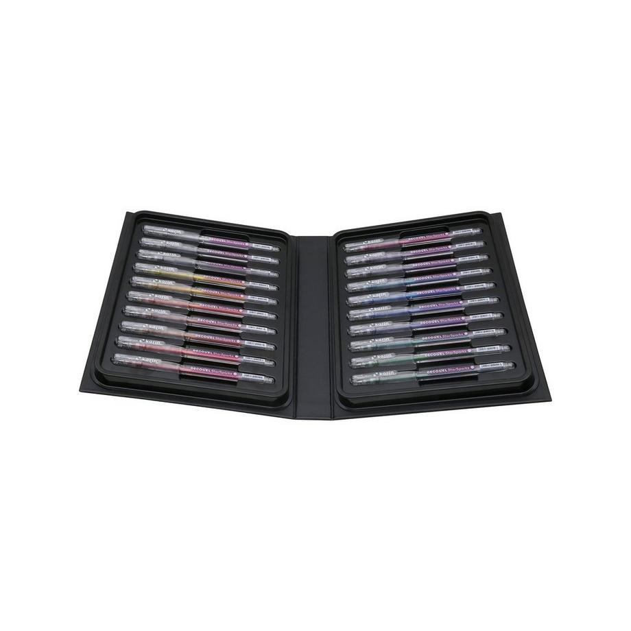 Metallische Gelmalstifte im Kartonetui