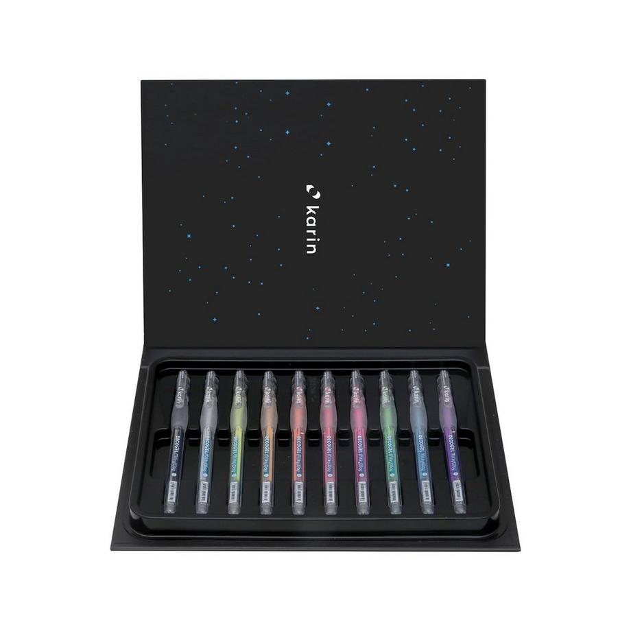 Karin Penne a gel metallizzate in scatola di cartone Milky Way 