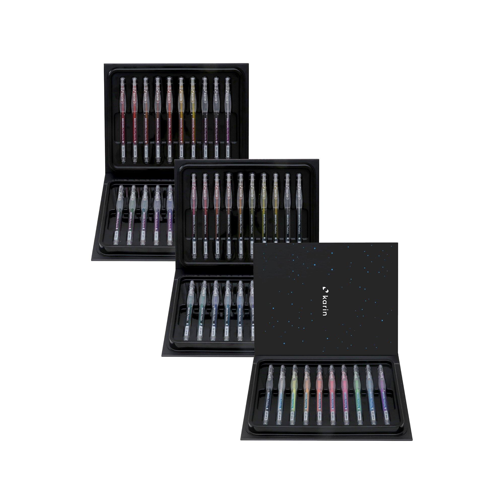 Karin Penne a gel metallizzate in scatola di cartone Cosmic Collection 