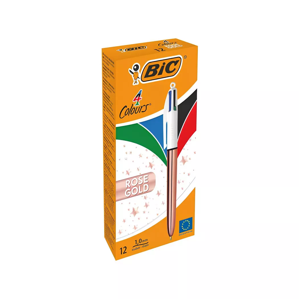 BIC 4-Farben-Kugelschreiber 4 Colours Shine rosegold