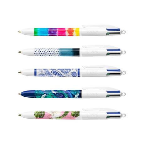 BiC Stylo à bille 4C Decor - motif aléatoire 