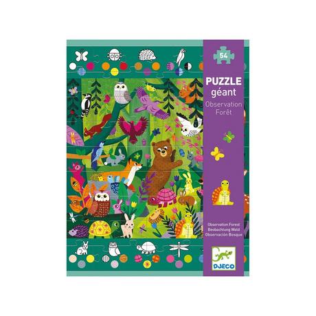 Djeco  Puzzle Beobachtung Wald, 54 Teile 