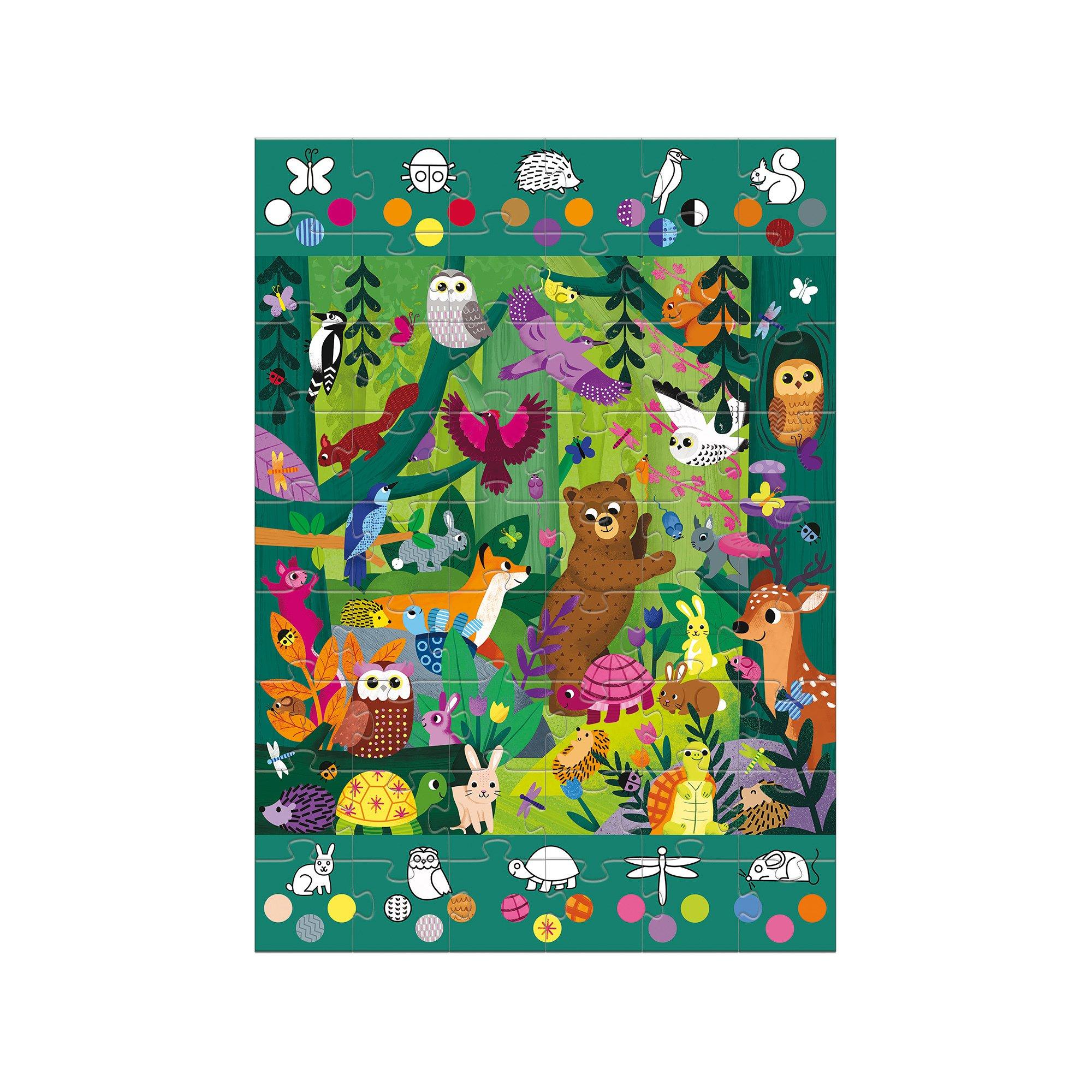 Djeco  Puzzle Beobachtung Wald, 54 Teile 