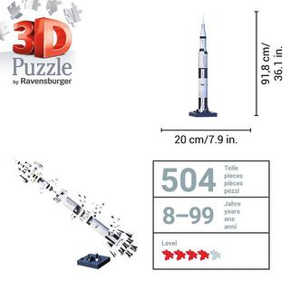 Ravensburger  Apollo Saturn V Rocket, 440 Pezzi 