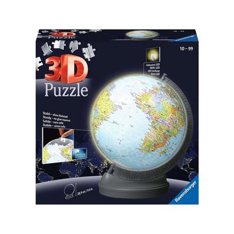 Ravensburger  3D Globo con luce, 540 Pezzi 