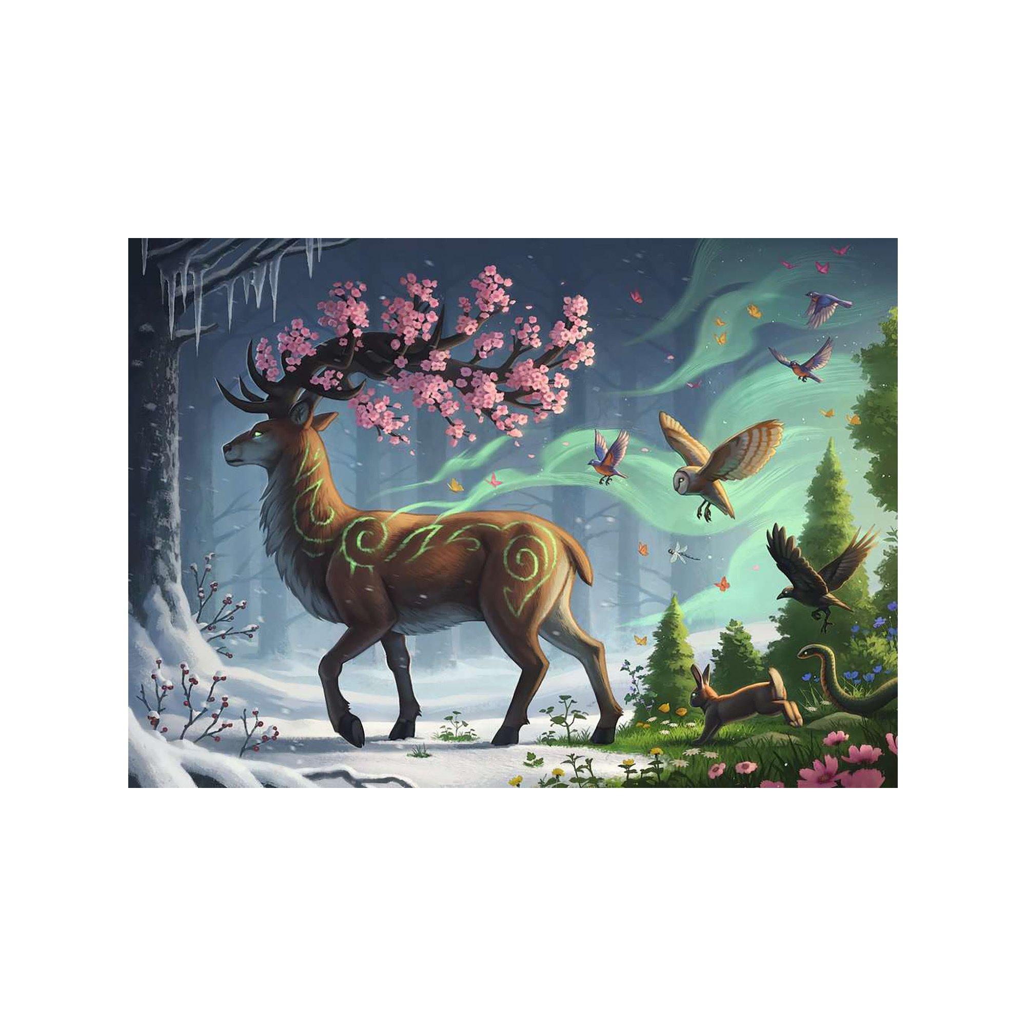 Ravensburger  Puzzle Il cervo come messaggero di primavera, 1000 pezzi 