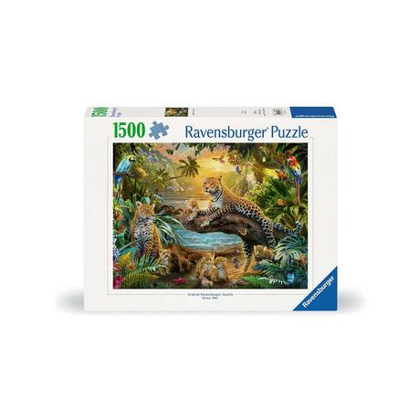 Ravensburger  Puzzle Leopardenfamilie im Dschungel, 1500 Teile 