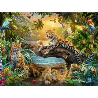 Ravensburger  Puzzle Leopardenfamilie im Dschungel, 1500 Teile 