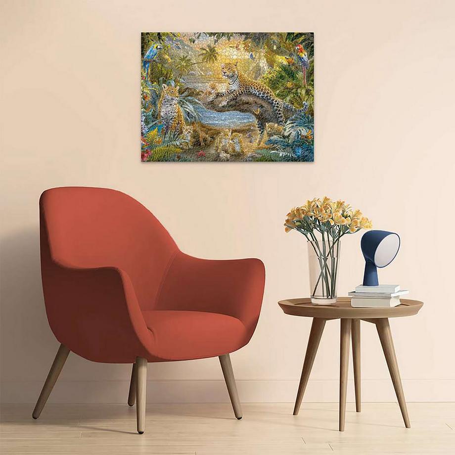 Ravensburger  Puzzle Leopardenfamilie im Dschungel, 1500 Teile 