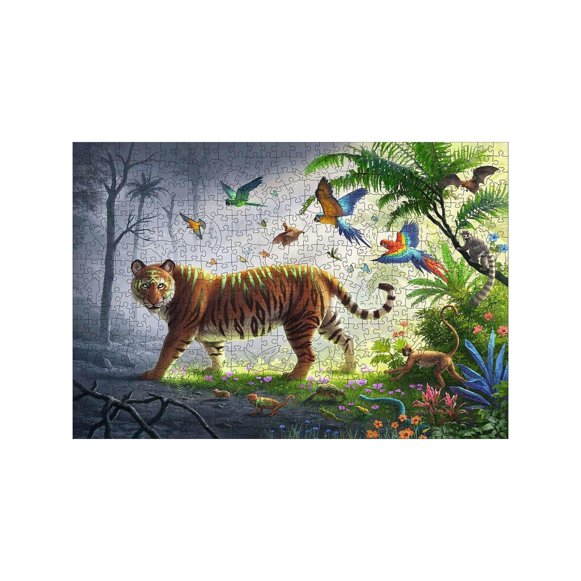 Ravensburger  Puzzle Tigre dans la jungle, 500 pièces 