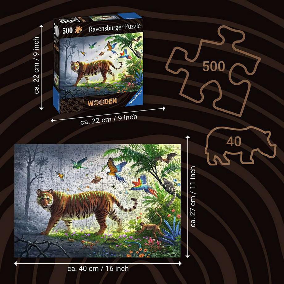 Ravensburger  Puzzle Tiger im Dschungel, 500 Teile 