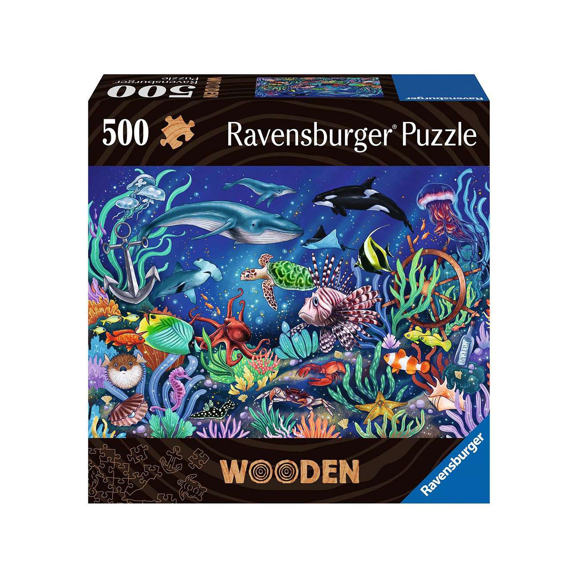 Ravensburger  Holzpuzzle Unten im Meer, 500 Teile 