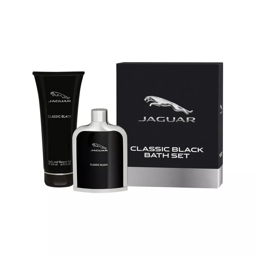 Jaguar Classic Black by Jaguar for Men - 2 Pc Gift Set 3.4oz EDT Spray, 6.76oz Bath and Shower Gel  One Size male