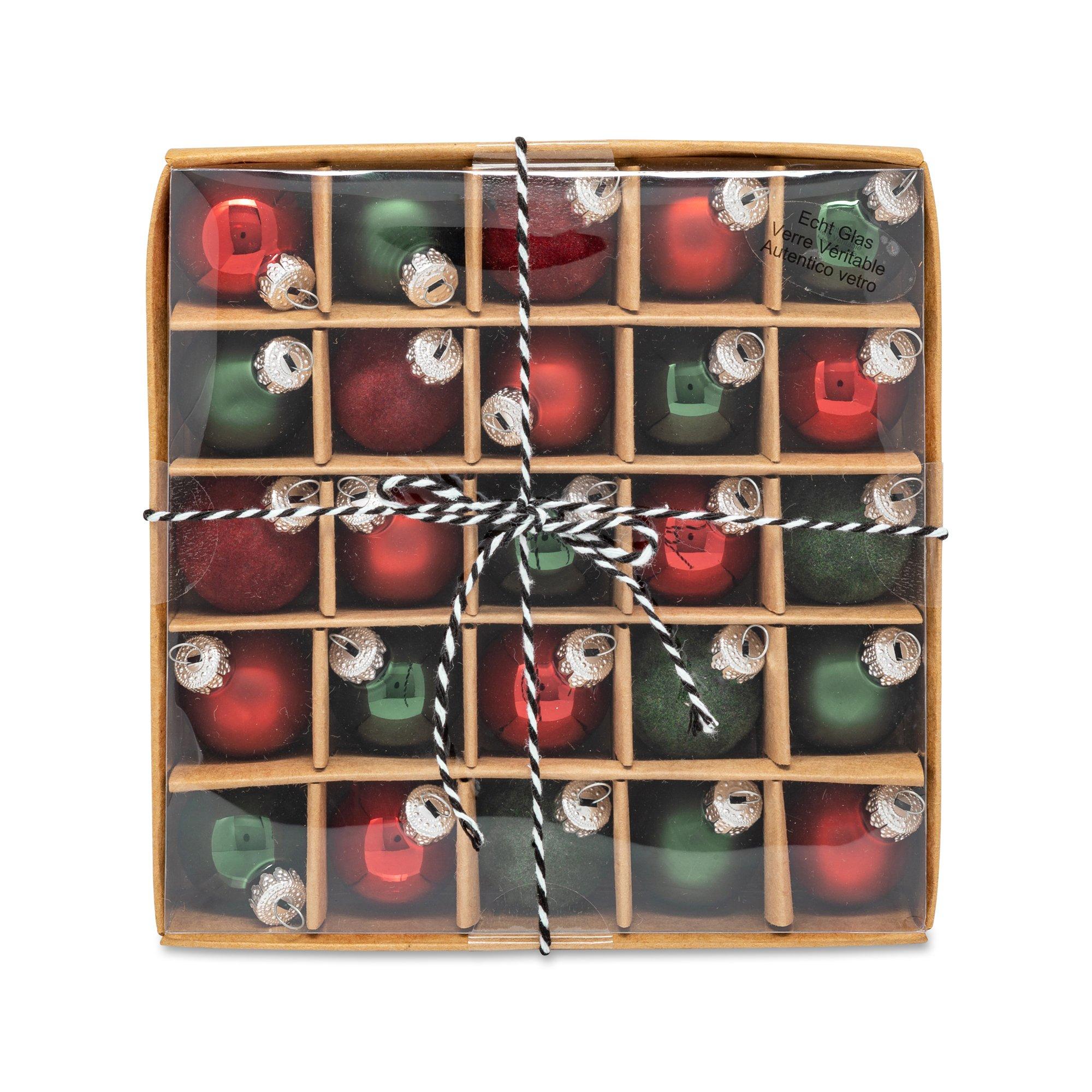 Manor Set di palline di Natale in vetro 25 pezzi 
