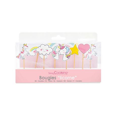 ScrapCooking Kuchenkerzen-Set Unicorn 