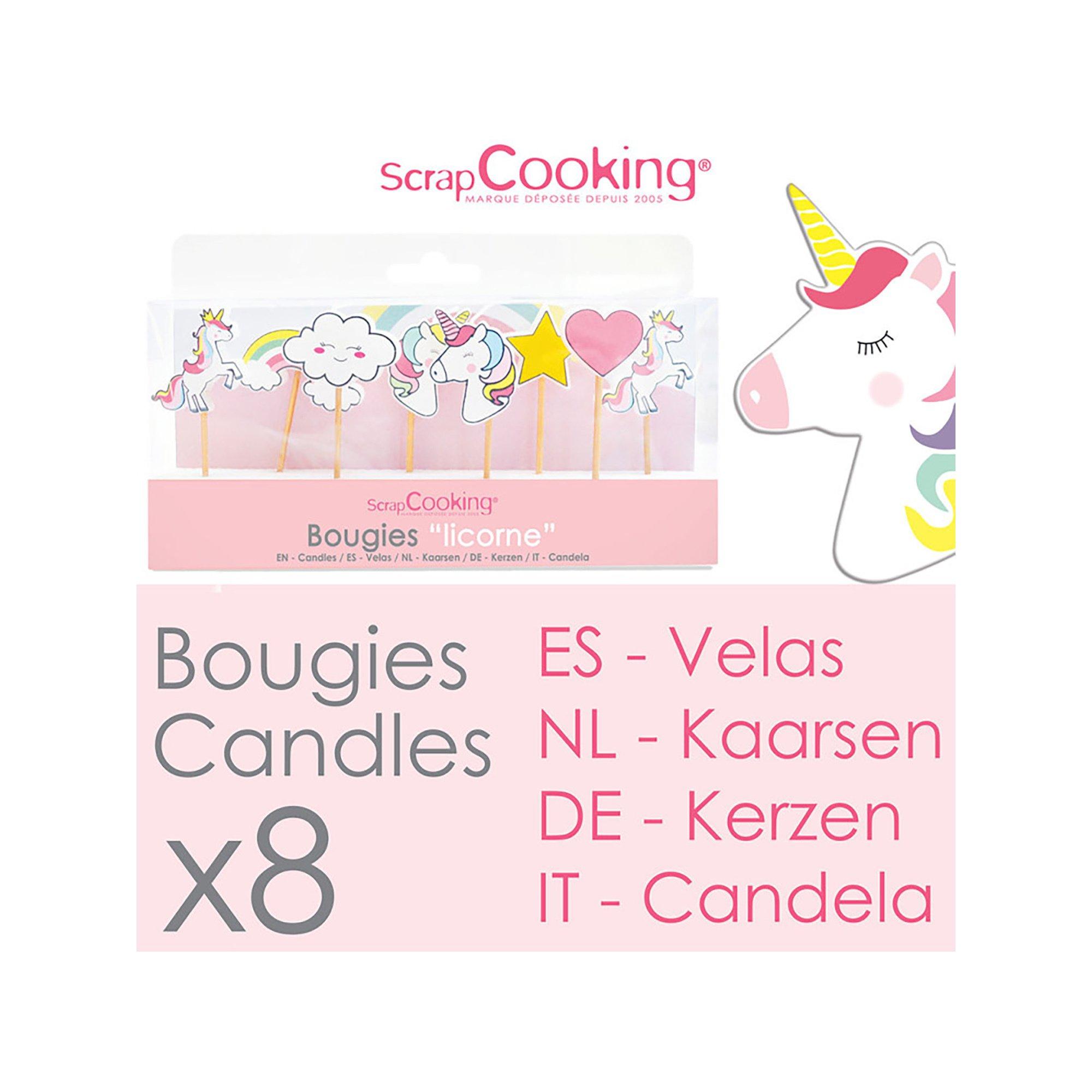 ScrapCooking Kuchenkerzen-Set Unicorn 