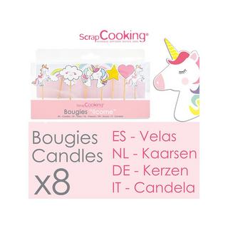 ScrapCooking Kuchenkerzen-Set Unicorn 