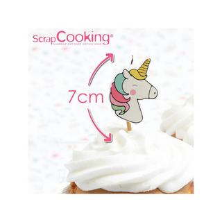 ScrapCooking Kuchenkerzen-Set Unicorn 