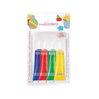 ScrapCooking Set de stylos gel à pâtisserie 4 couleurs 