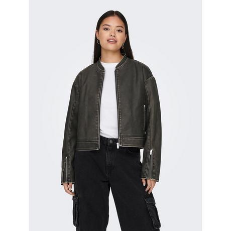 ONLY Kunstlederjacke Stehkragen  