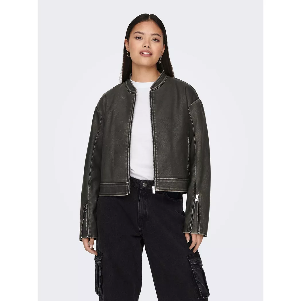 Only - Lederjacke, für Damen, Violett, Größe M