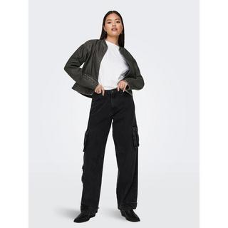 ONLY Kunstlederjacke Stehkragen  