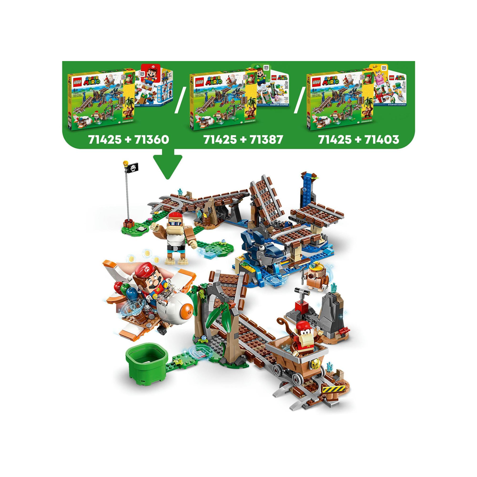 LEGO®  71425 Ensemble d'extension Course de chariot de mine de Diddy Kong 