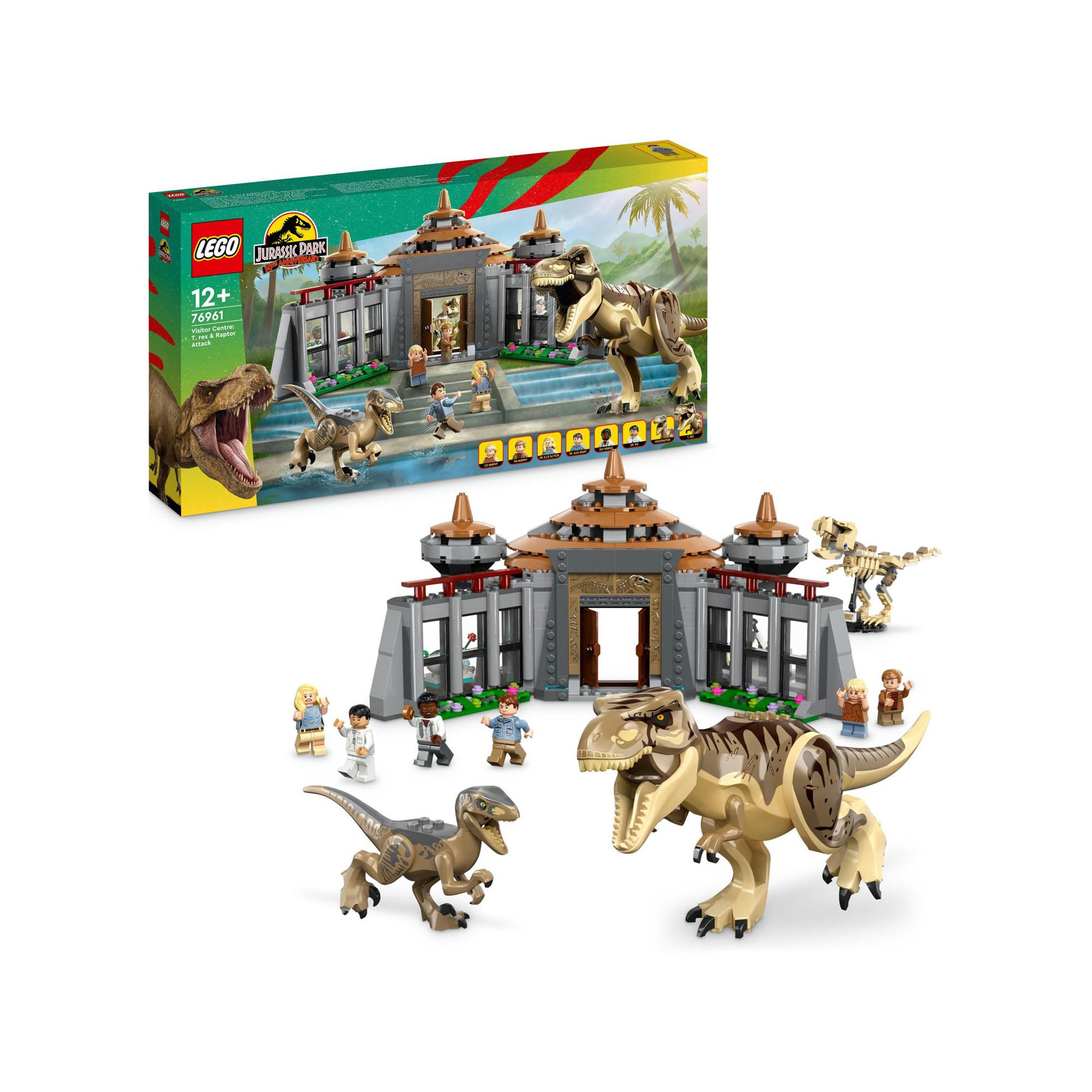 LEGO®  76961 Centro visitatori: l’attacco del T. rex e del Raptor 