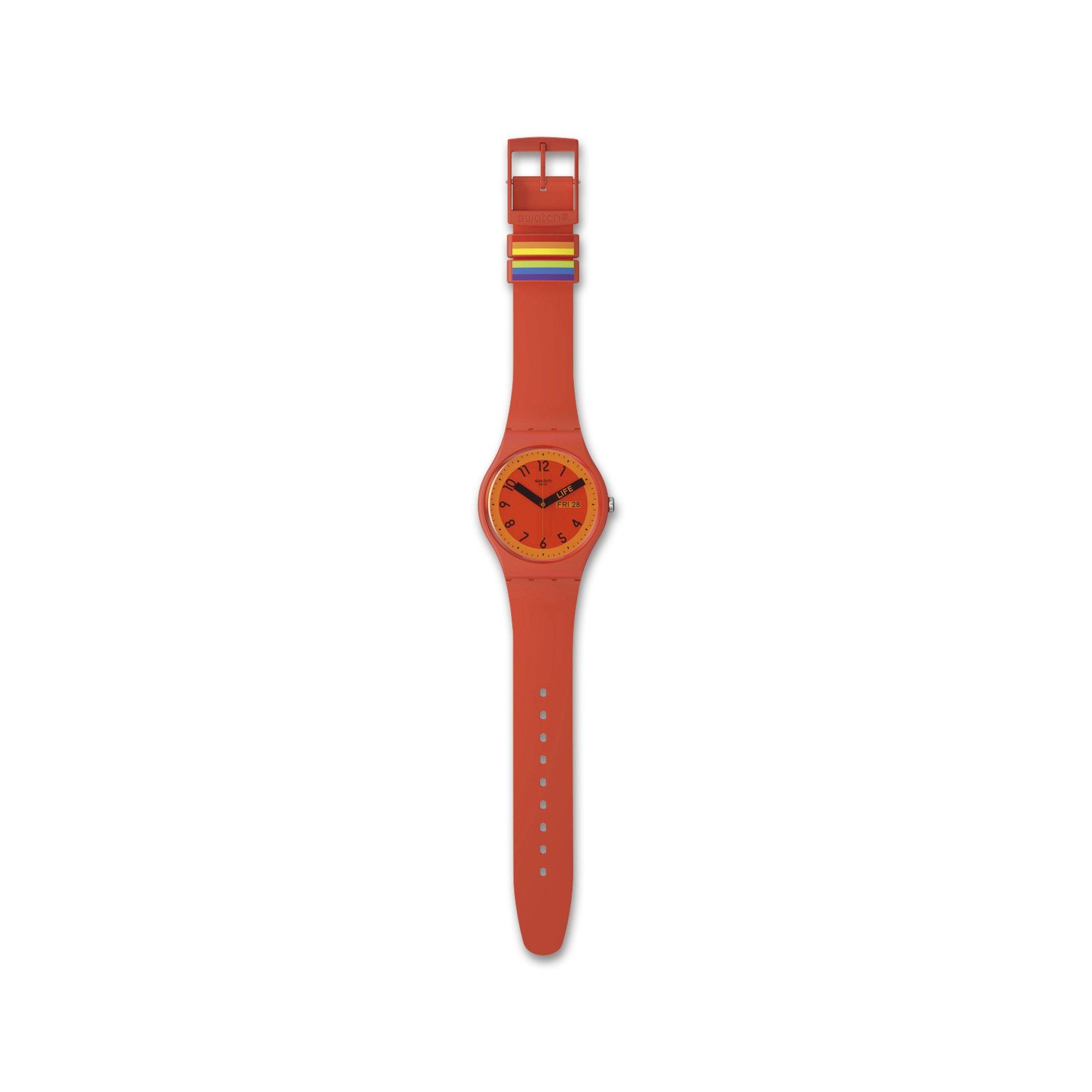 swatch PROUDLY RED Horloge analogique 