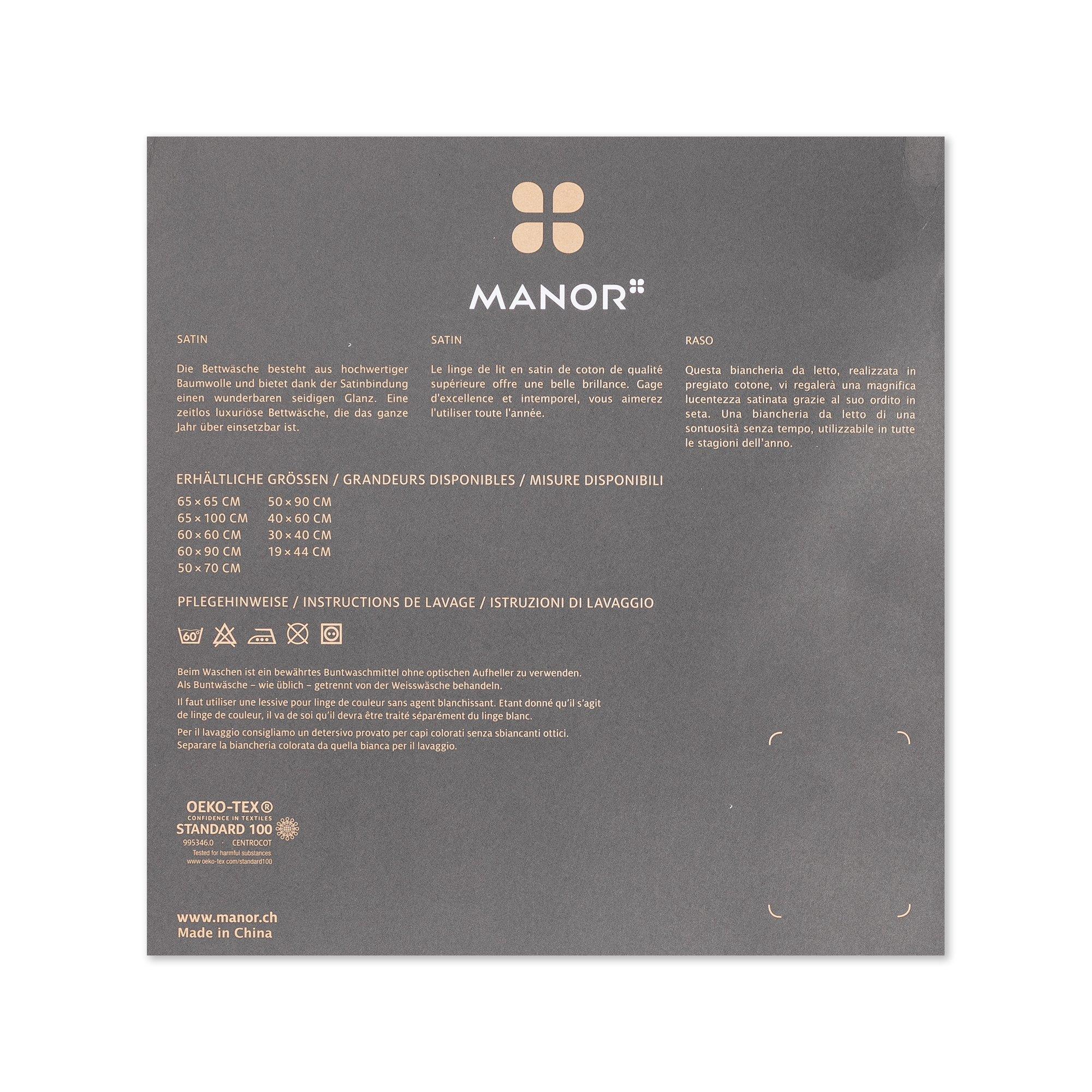 Manor Sateen Luxe Housse de traversin  